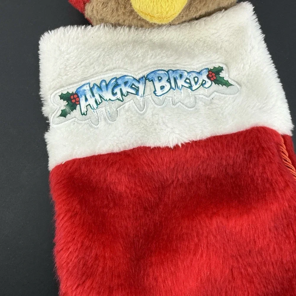 ANGRY BIRDS CHRISTMAS STOCKING RED BIRD PLUSH w/ Angry Bird Stuffed Head